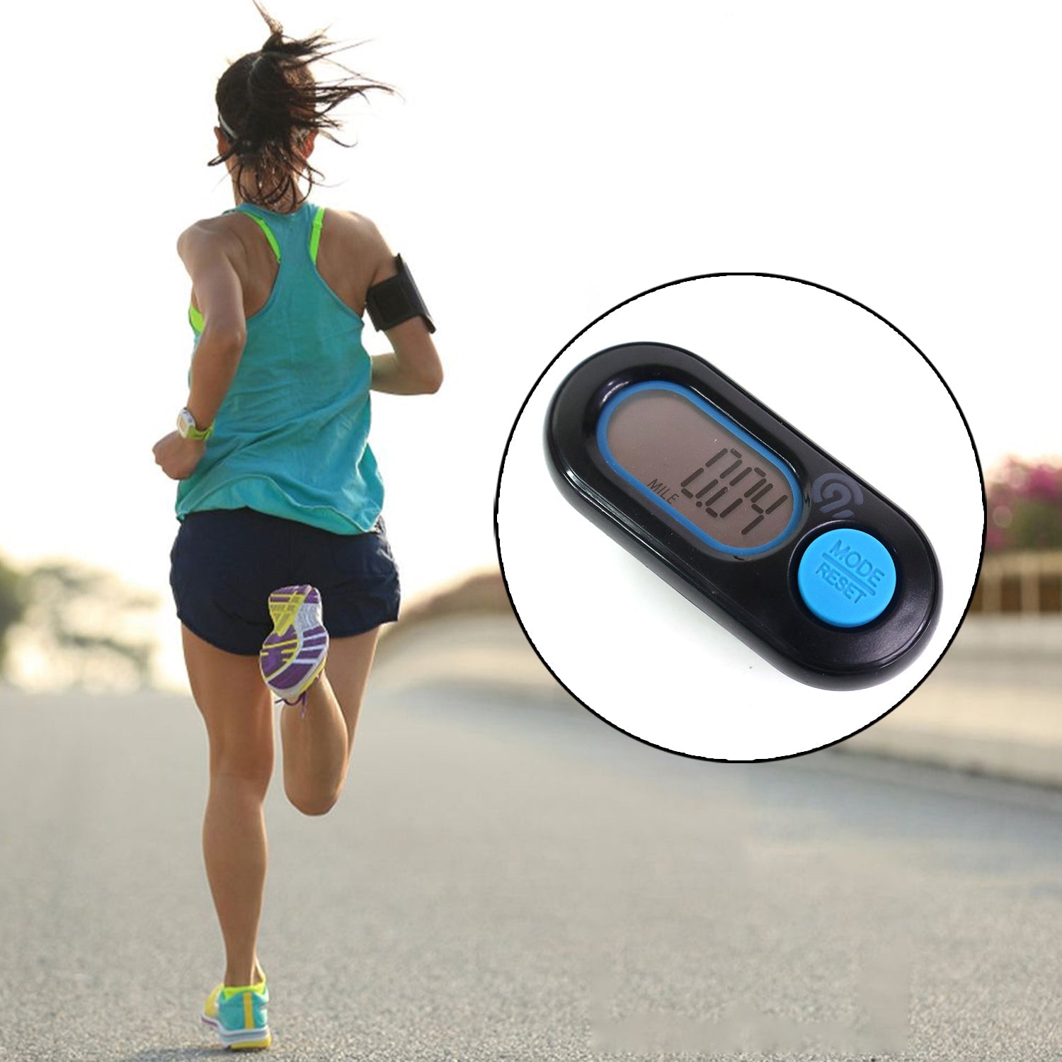 Digital Step & Distance Pedometer with LCD Display (1 Pc) Digital Step & Distance Pedometer with LCD Display (1 Pc)